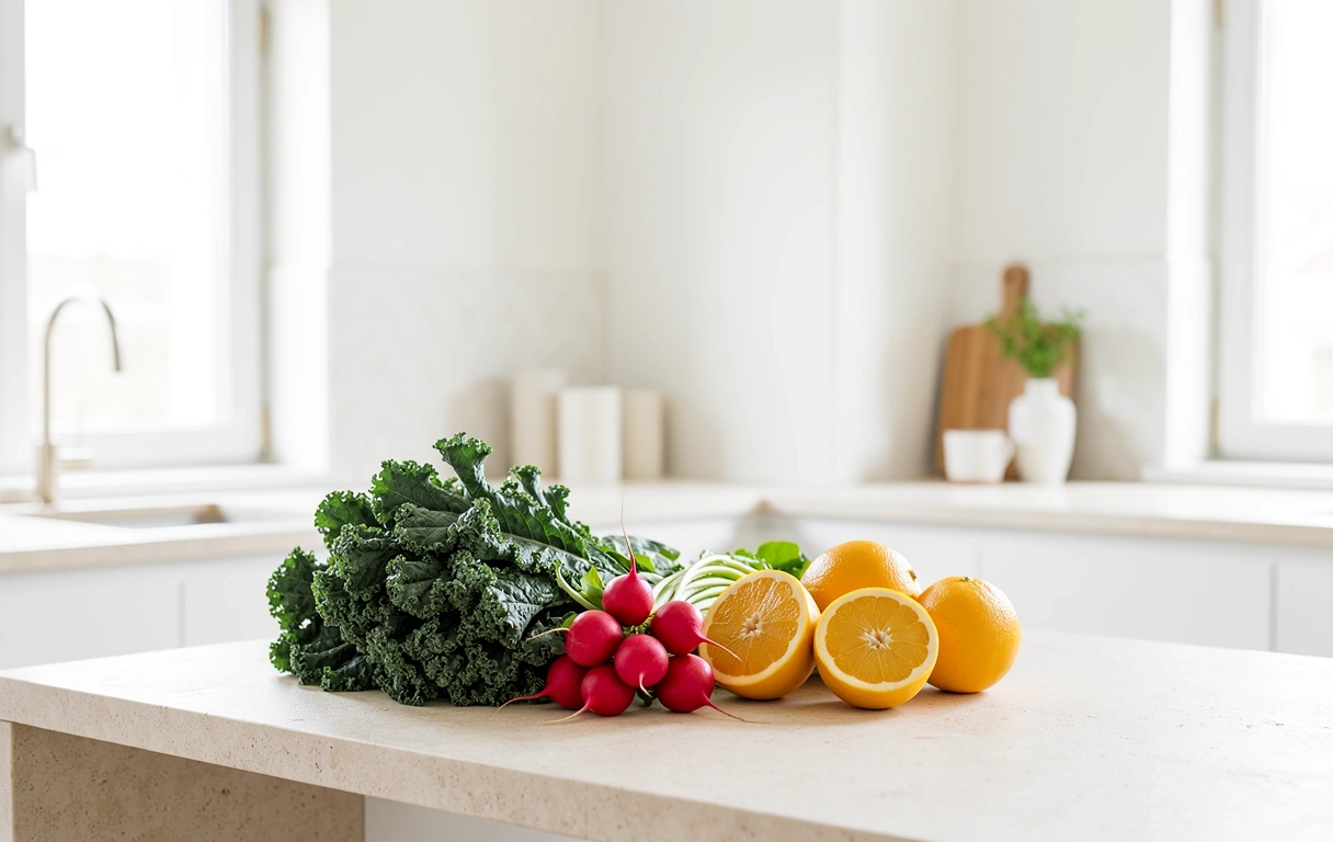 Frische Zutaten für eine gesunde Ernährung